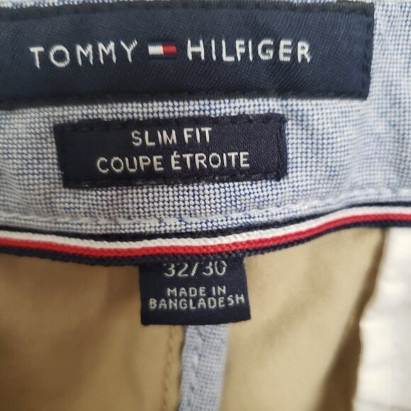 TOMMY Hilfiger Men's Slim Fit Beige Long Pants Summer Spring 32/30 **27 Inseam - Picture 2 of 10